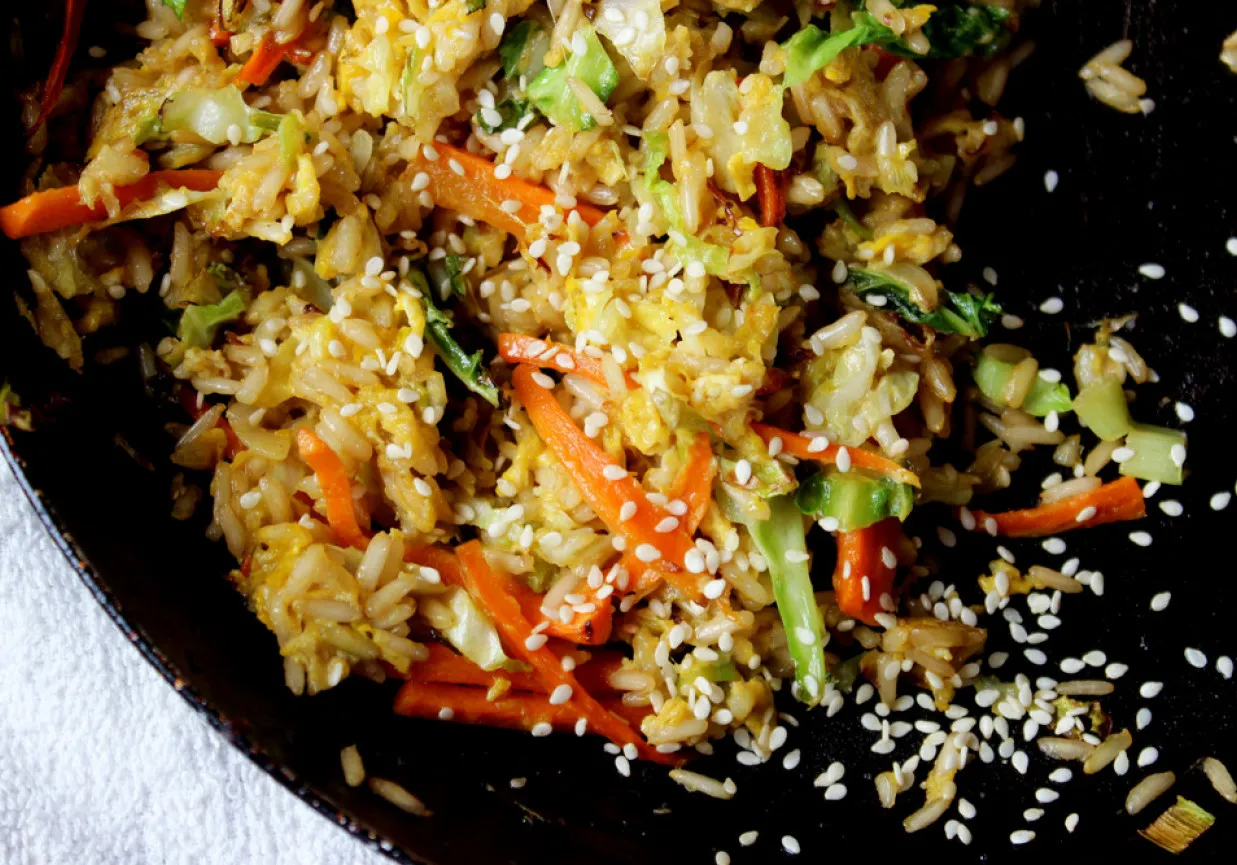 smażony ryż z warzywami, szybka sałatka z ryżem, ryż do zupy