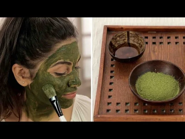 DIY matcha face mask