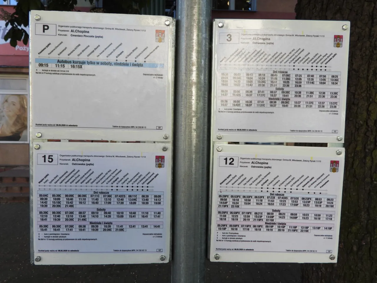 Rozkład jazdy MPK Włocławek przystanek