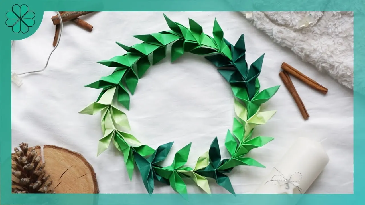 DIY wieniec laurowy z papieru