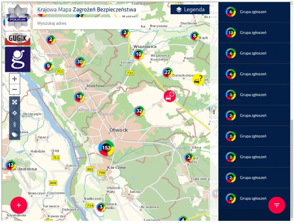 Krajowa Mapa Zagrożeń Bezpieczeństwa screenshot