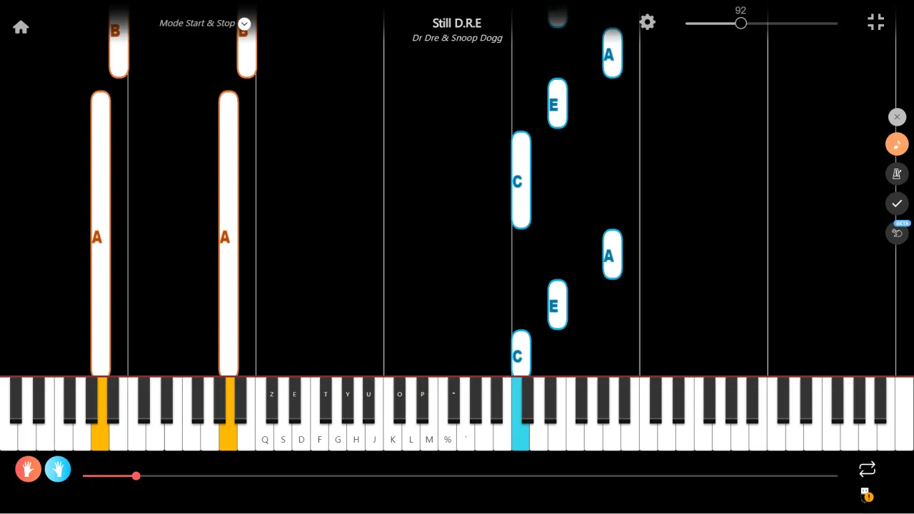 Still D. R. E. nuty pianino prawa ręka