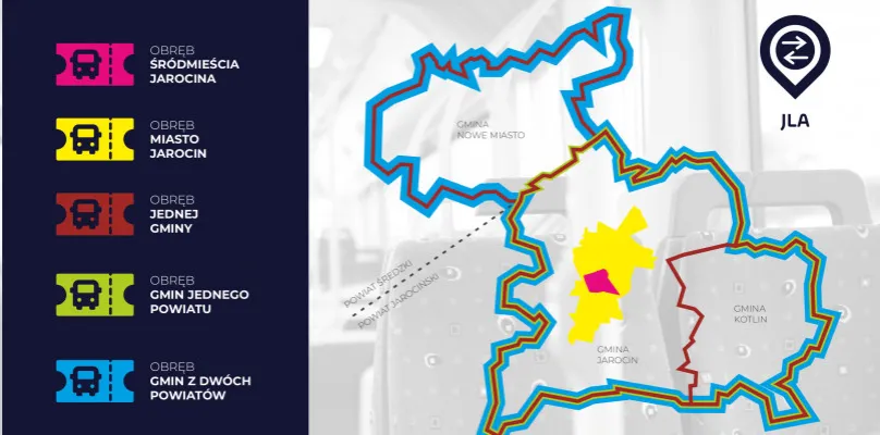 mapa linii autobusowych Jarocin