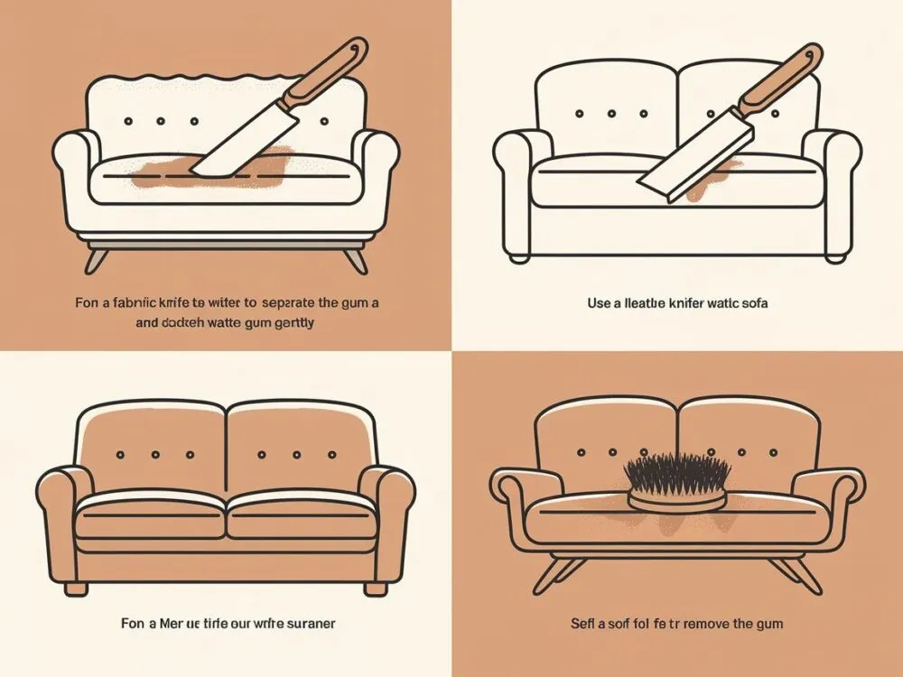 błędy usuwanie gumy kanapa