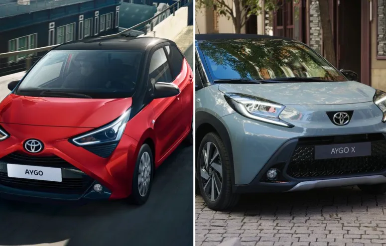 Toyota Aygo generacje por&oacute;wnanie