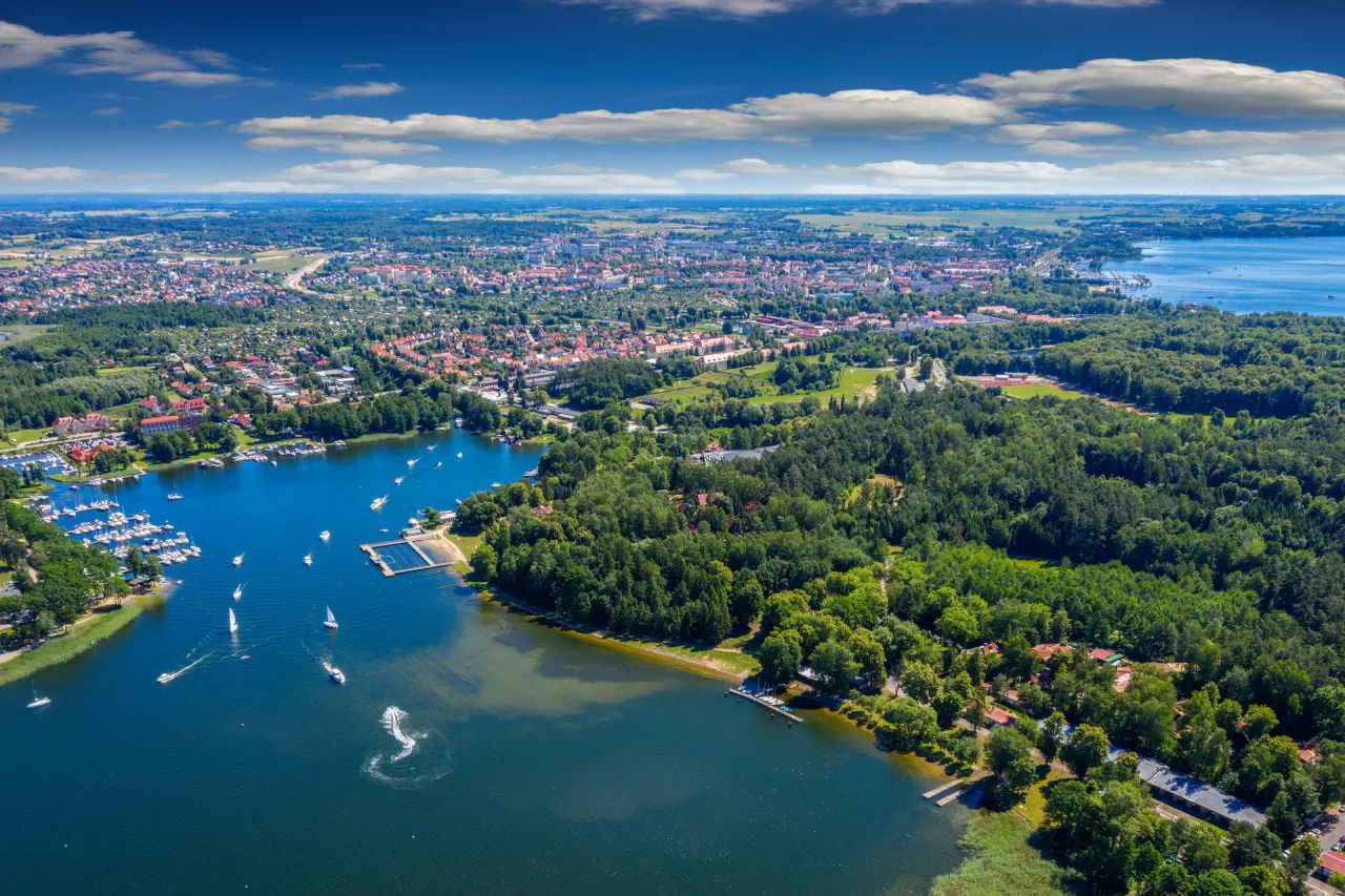 Giżycko atrakcje mapa, Giżycko widok z g&oacute;ry