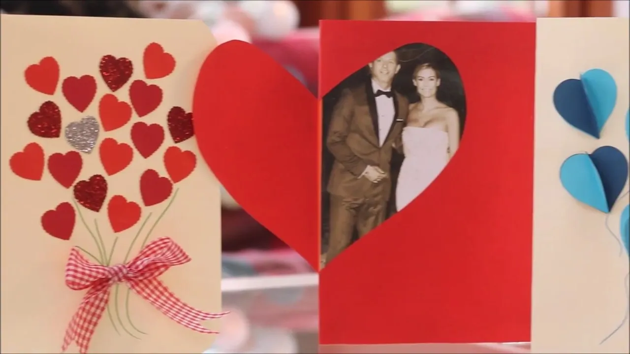 Romantyczna kartka walentynkowa DIY dla kobiety