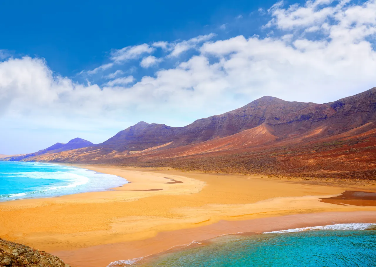 Fuerteventura krajobraz plaża słońce