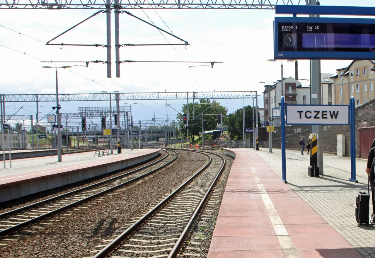 Mapa stacji PKP Tczew perony
