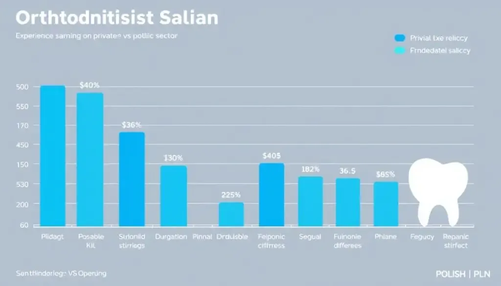 wykres czynników wpływających na zarobki dentystów