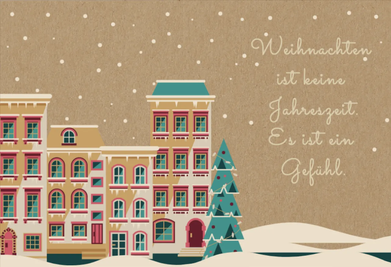 Weihnachtskarte Layout Zitat