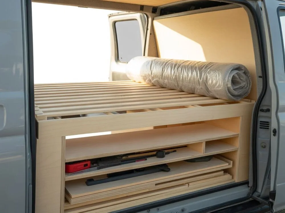 przykłady kamper&oacute;w diy wnętrze