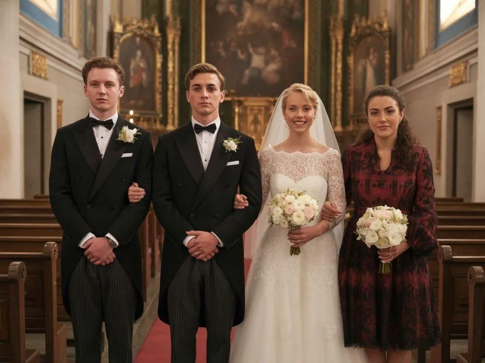 świadkowie wspierają parę młodą