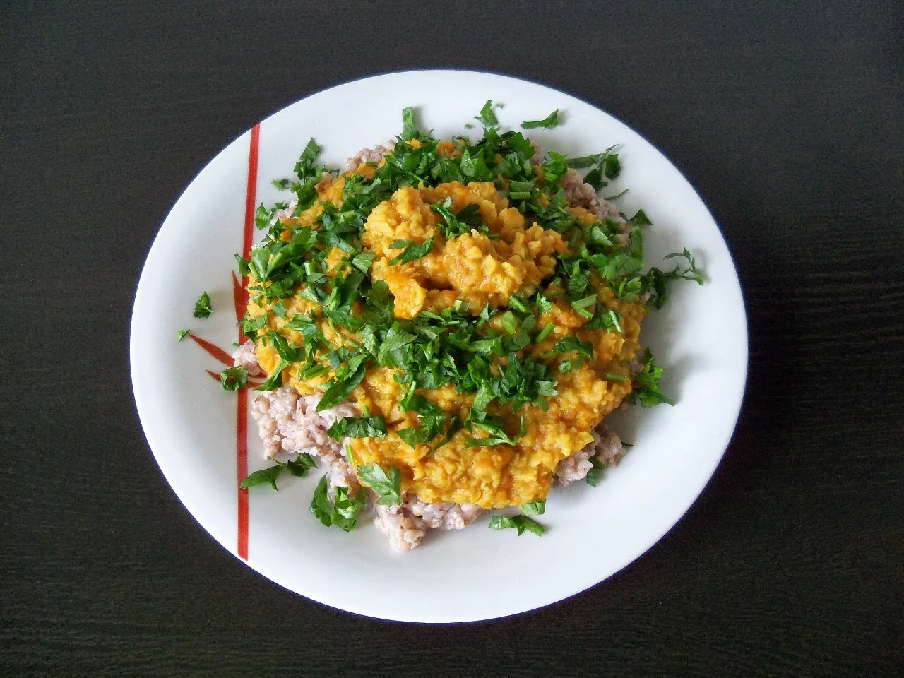 tani obiad wegetariański soczewica kasza