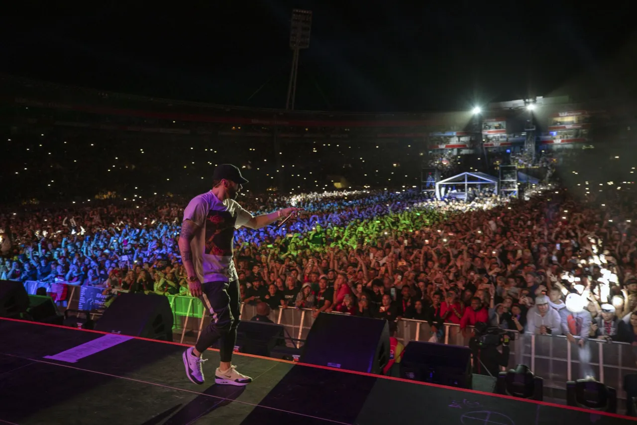 Eminem live performance crowd