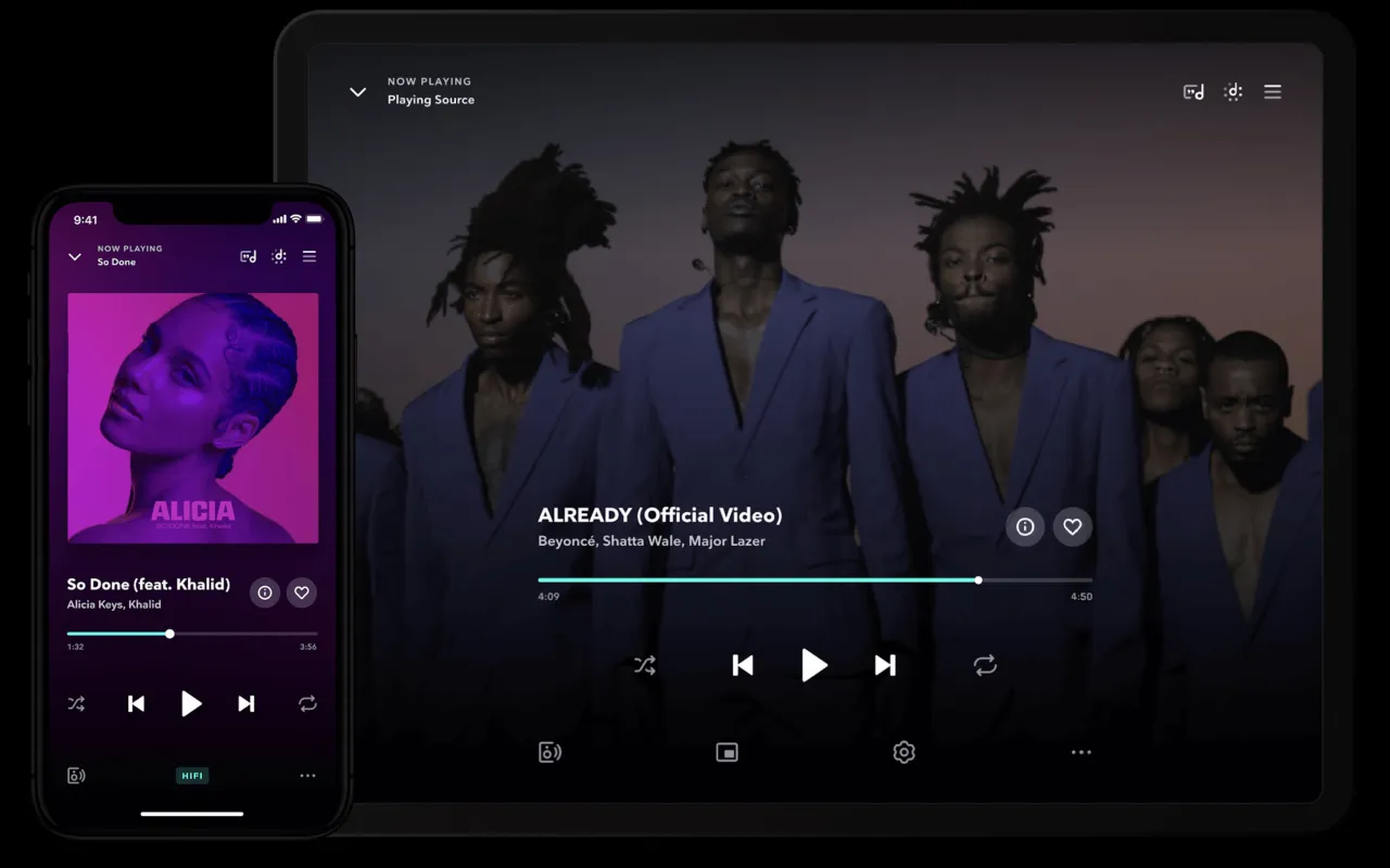 Interfejs Tidal jakość dźwięku HiRes FLAC