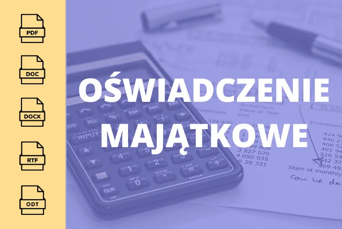 rodzaje majątku oświadczenie finansowe