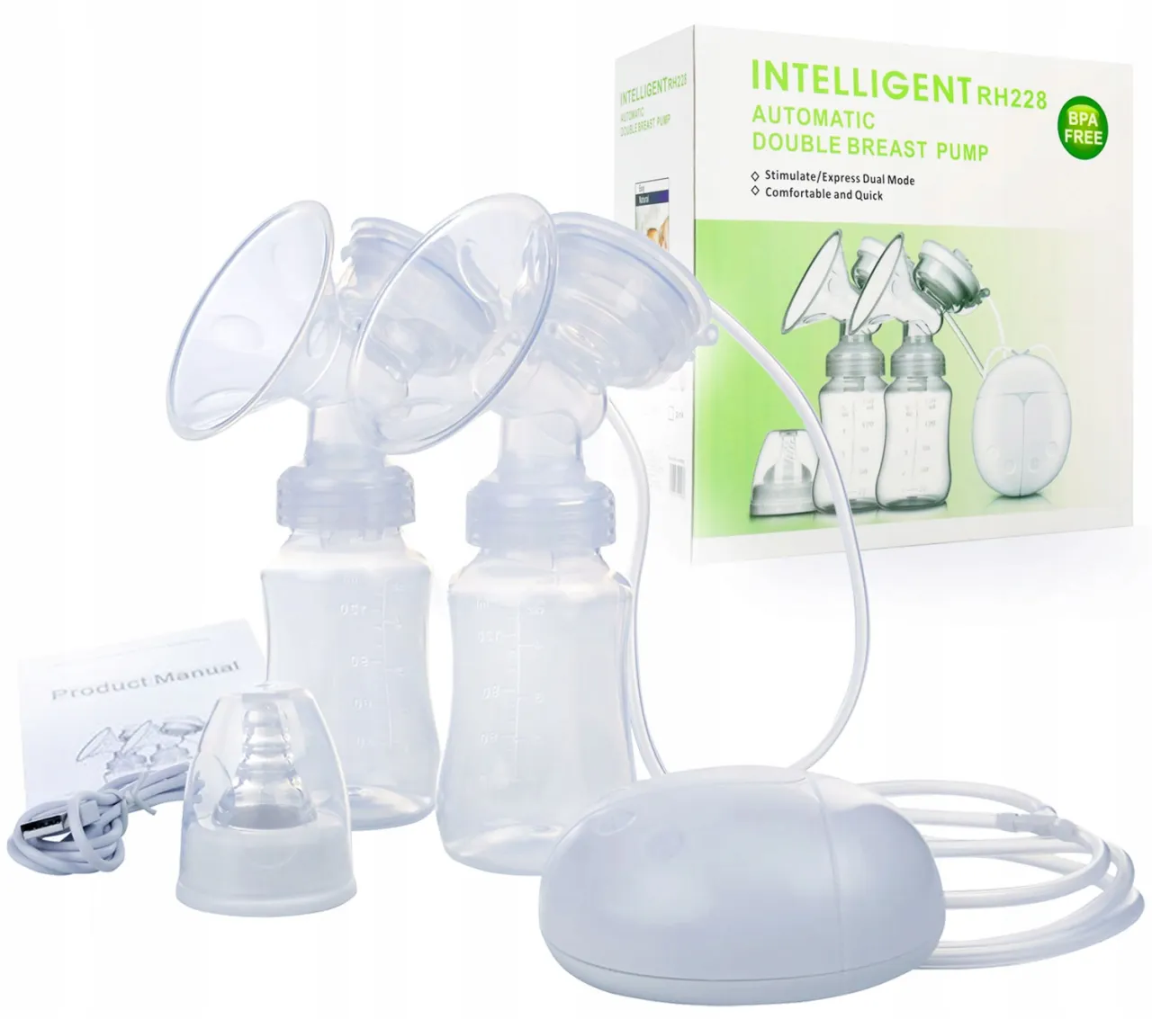 Różne typy laktatorów: ręczny, elektryczny, podwójny