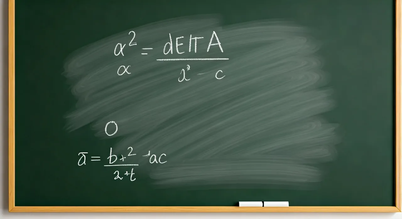 Zdjęcie Delta w matematyce jest równoznaczna z kluczem do równania kwadratowego