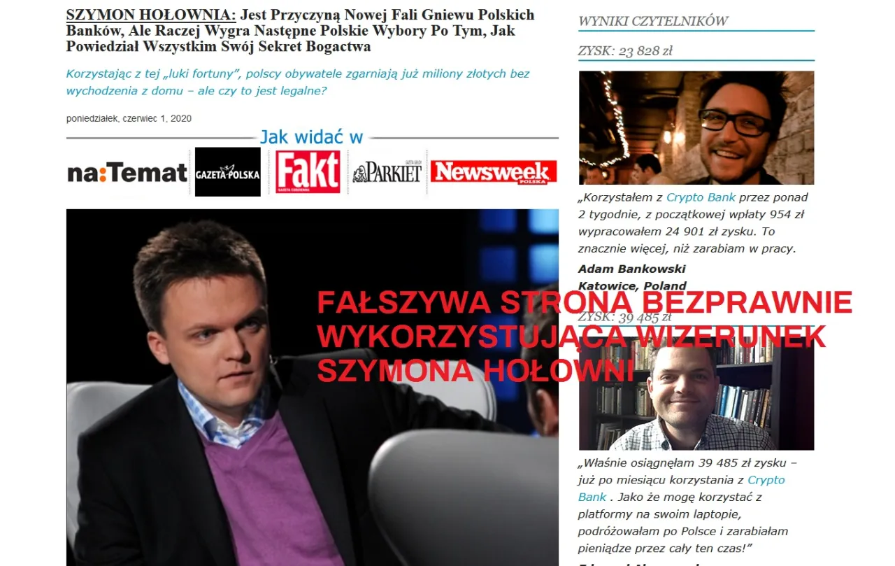 Zdjęcie Hołownia u Wojewódzkiego o Bitcoinie? Prawda o oszustwie
