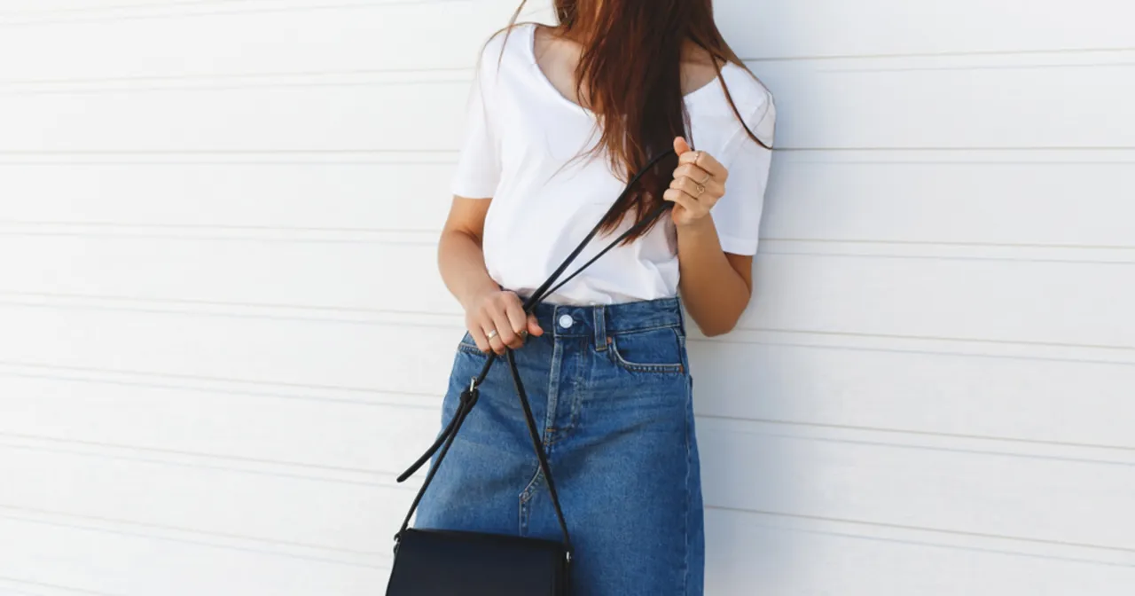 Stylizacje ze spódnicą trapezową