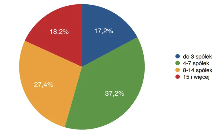 Wykres kołowy przedstawiający dywersyfikację portfela inwestycyjnego