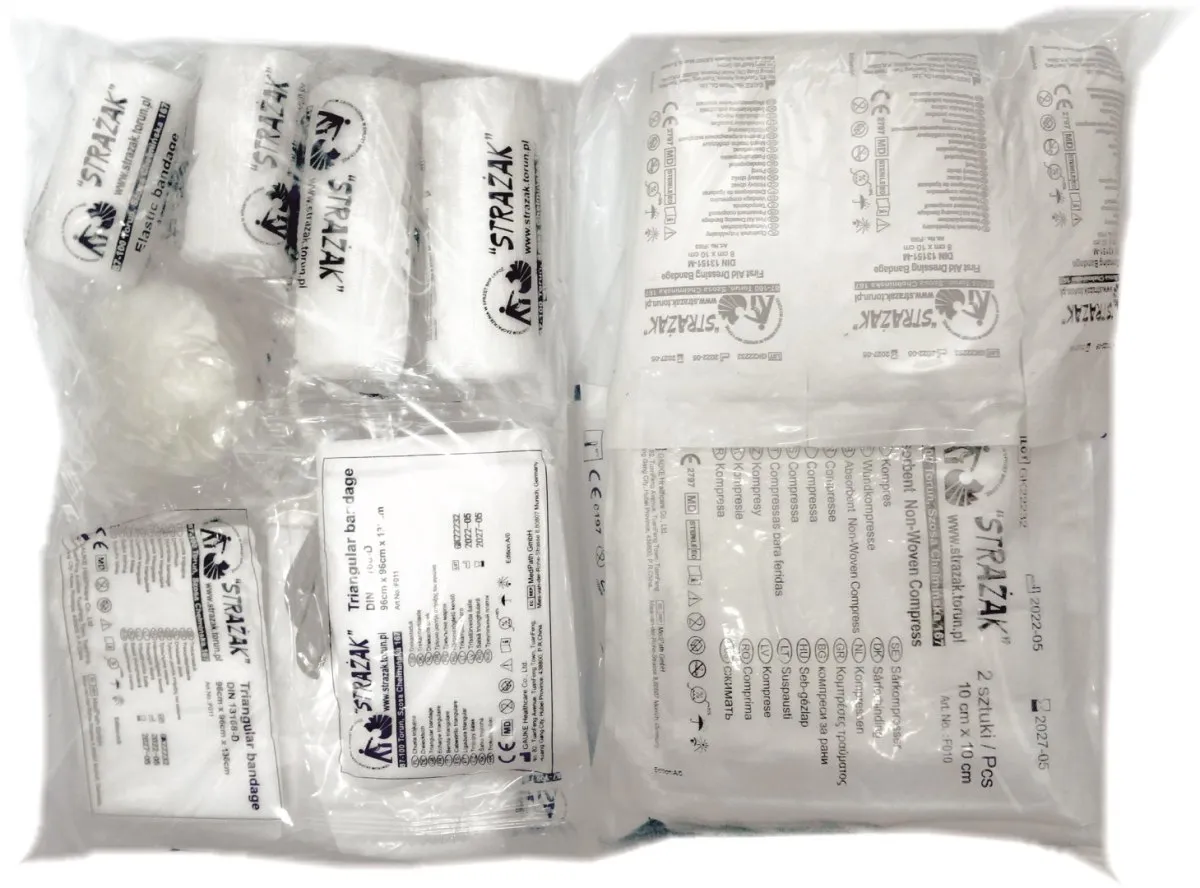 etykieta apteczki norma DIN data ważności