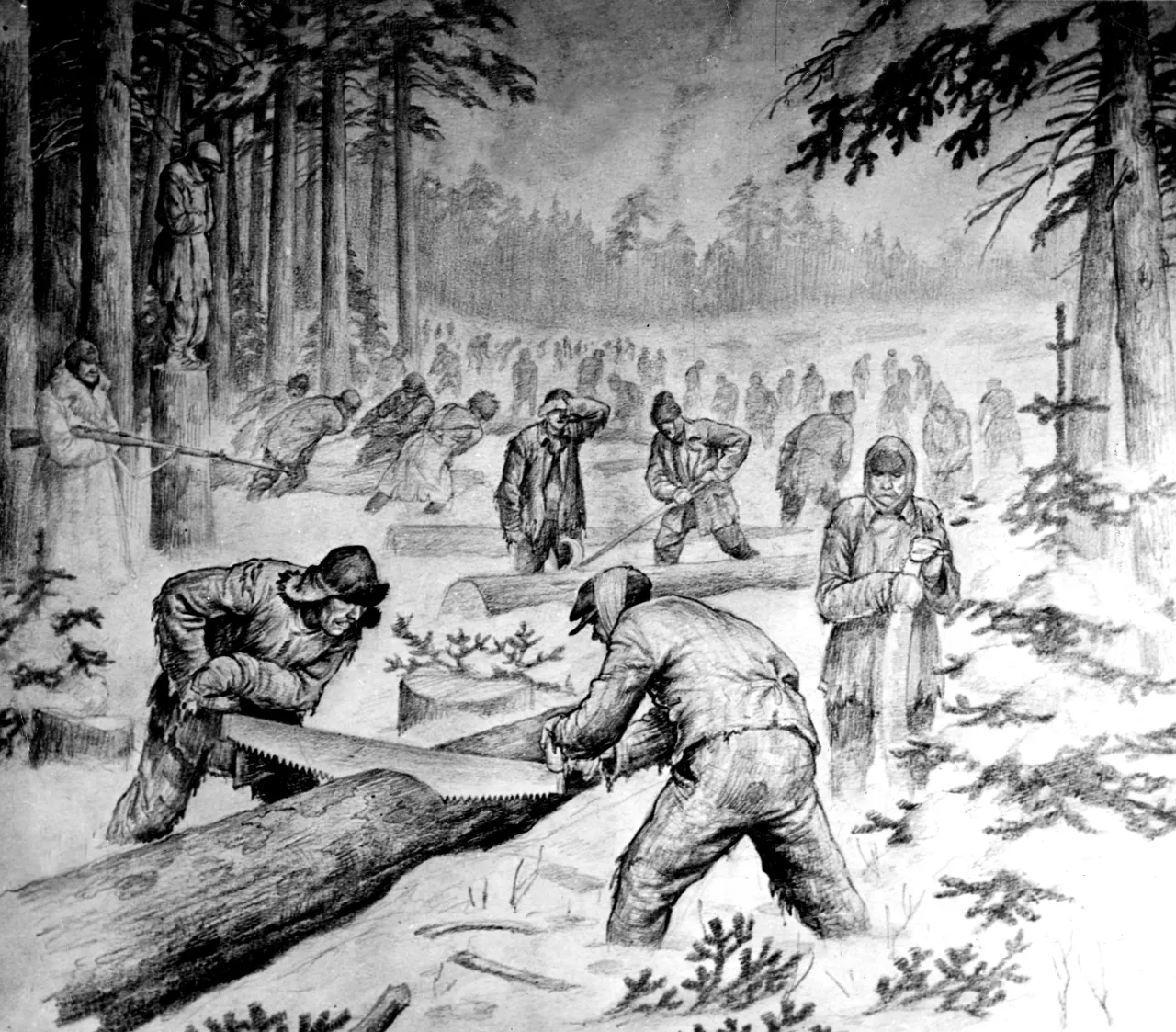 Sowiecki łagier Syberia