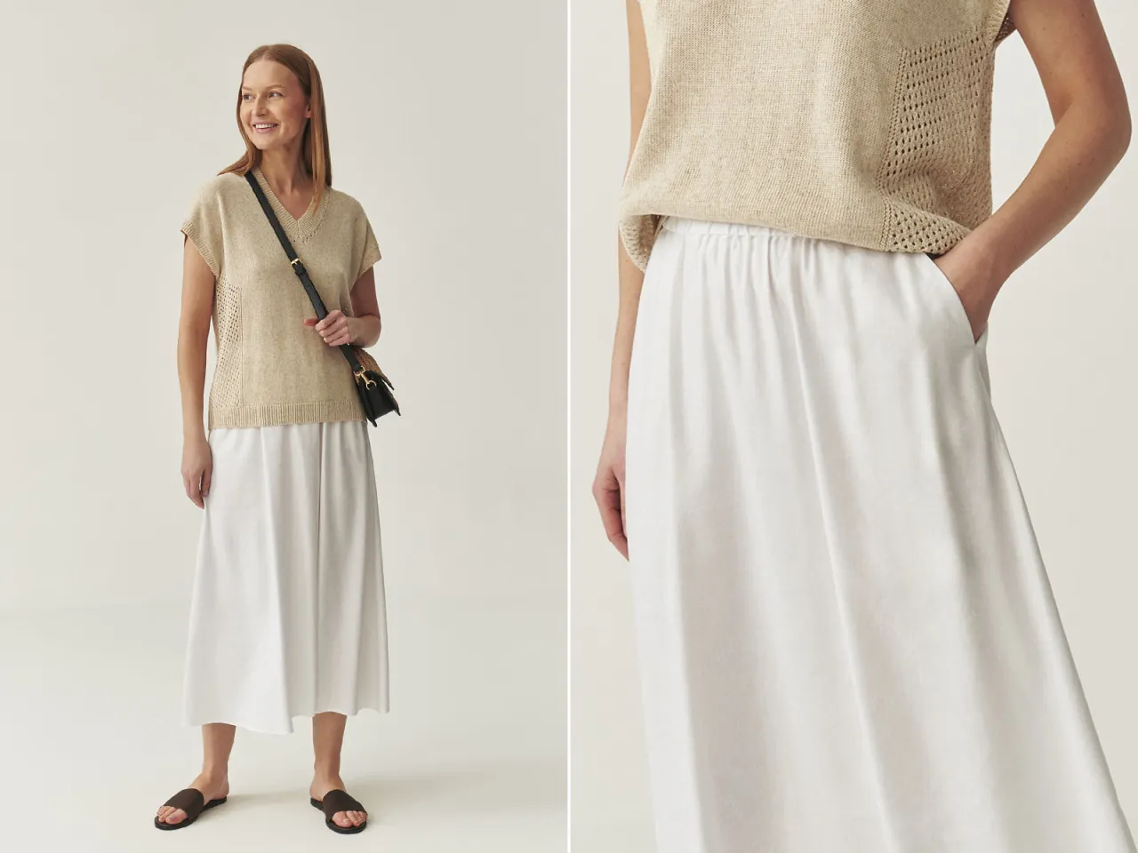 stylizacje z długą spódnicą na wesele, do pracy i na co dzień