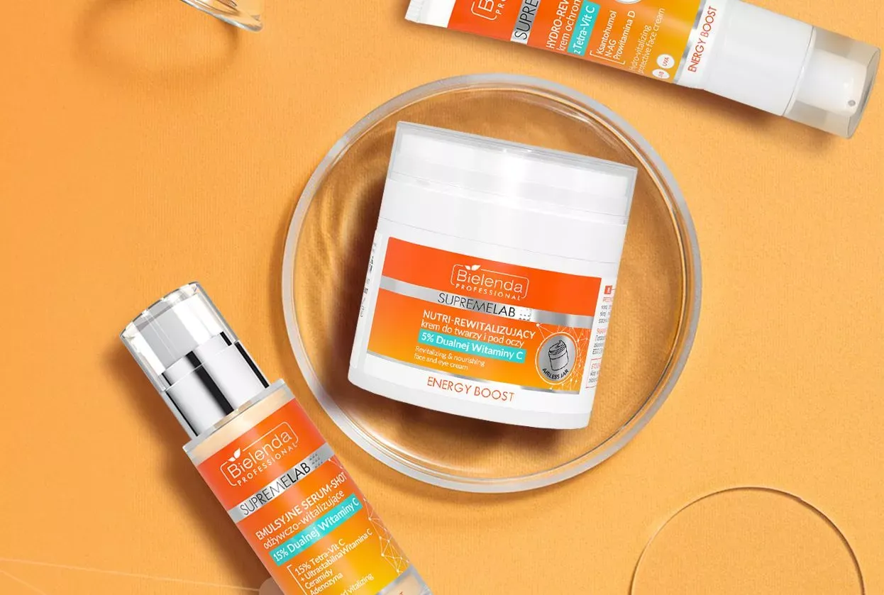 składniki aktywne do cery ziemistej, witamina C, retinol, kwasy AHA