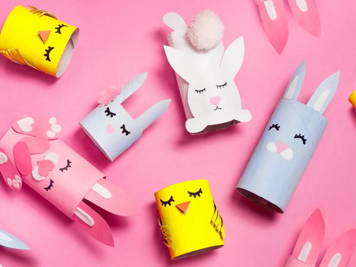 przykłady ozdób wielkanocnych z dziećmi