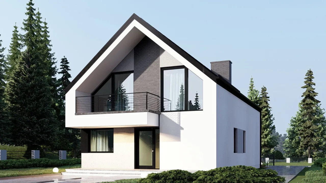 projekt domu na wąską działkę