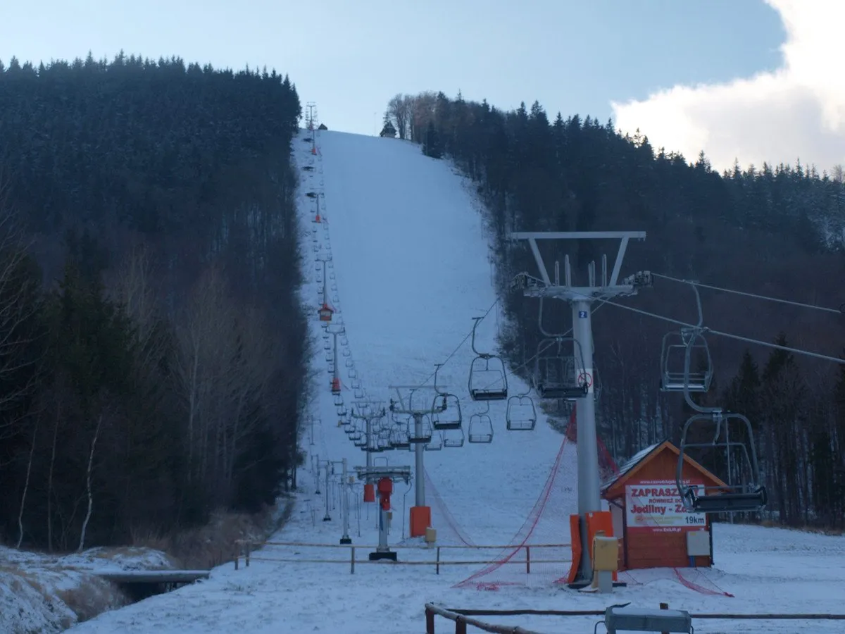 Dzikowiec Boguszów-Gorce stok narciarski panorama