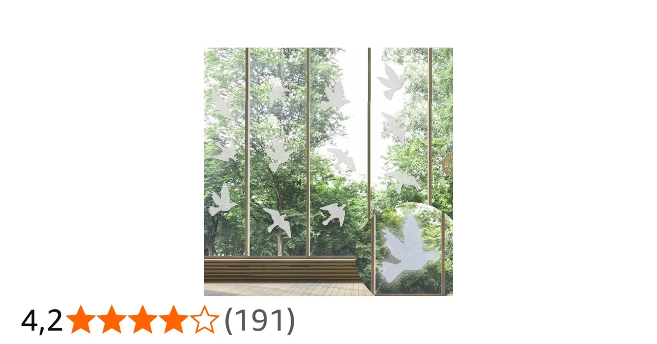 Naklejki UV na okna dla ptaków