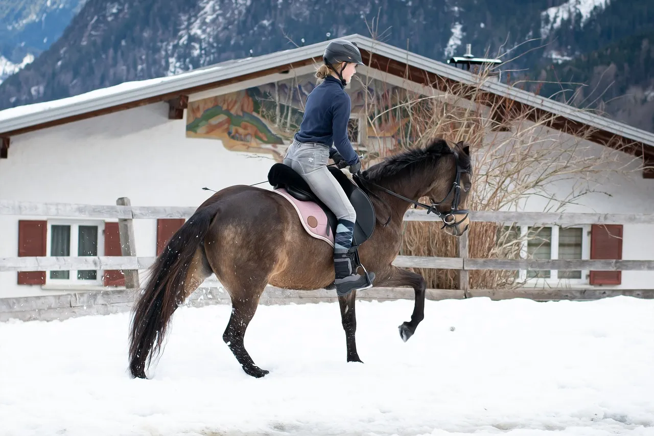 kobieta jeżdżąca konno trening mięśni