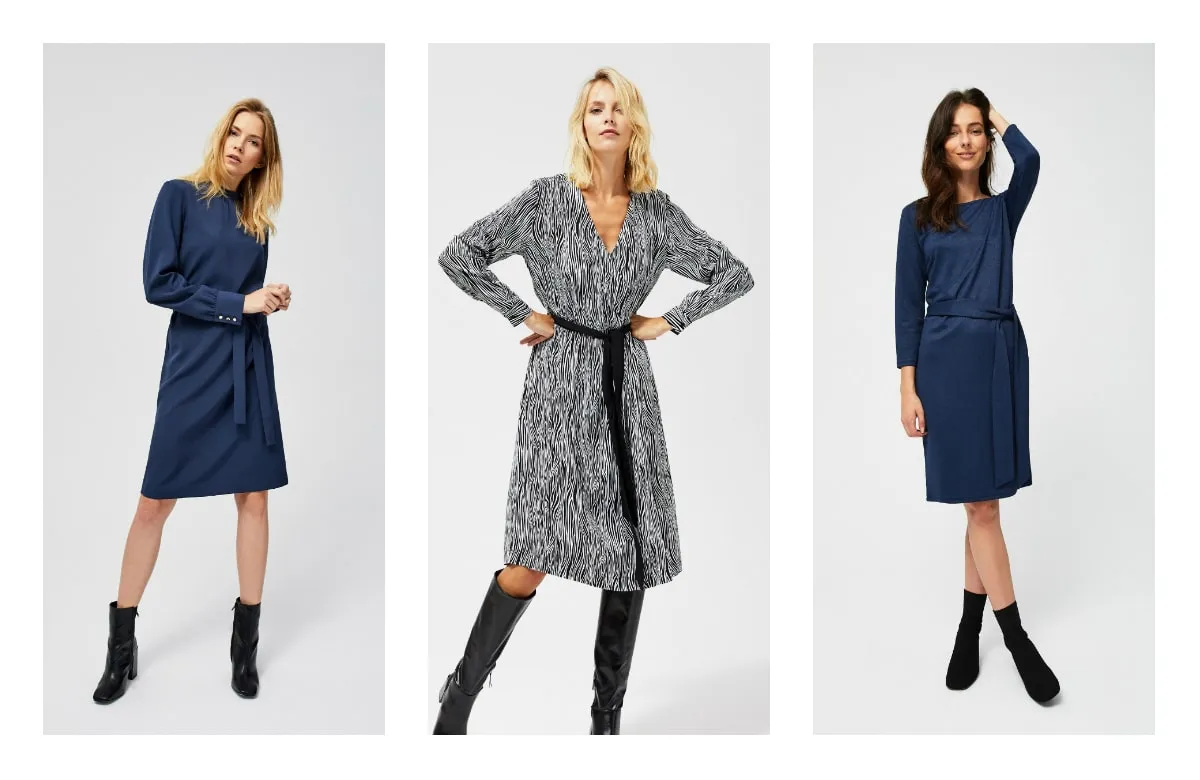 stylizacja z paskiem na luźnej koszuli podkreślona talia