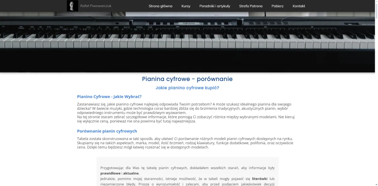 porównanie cen pianina cyfrowego i akustycznego