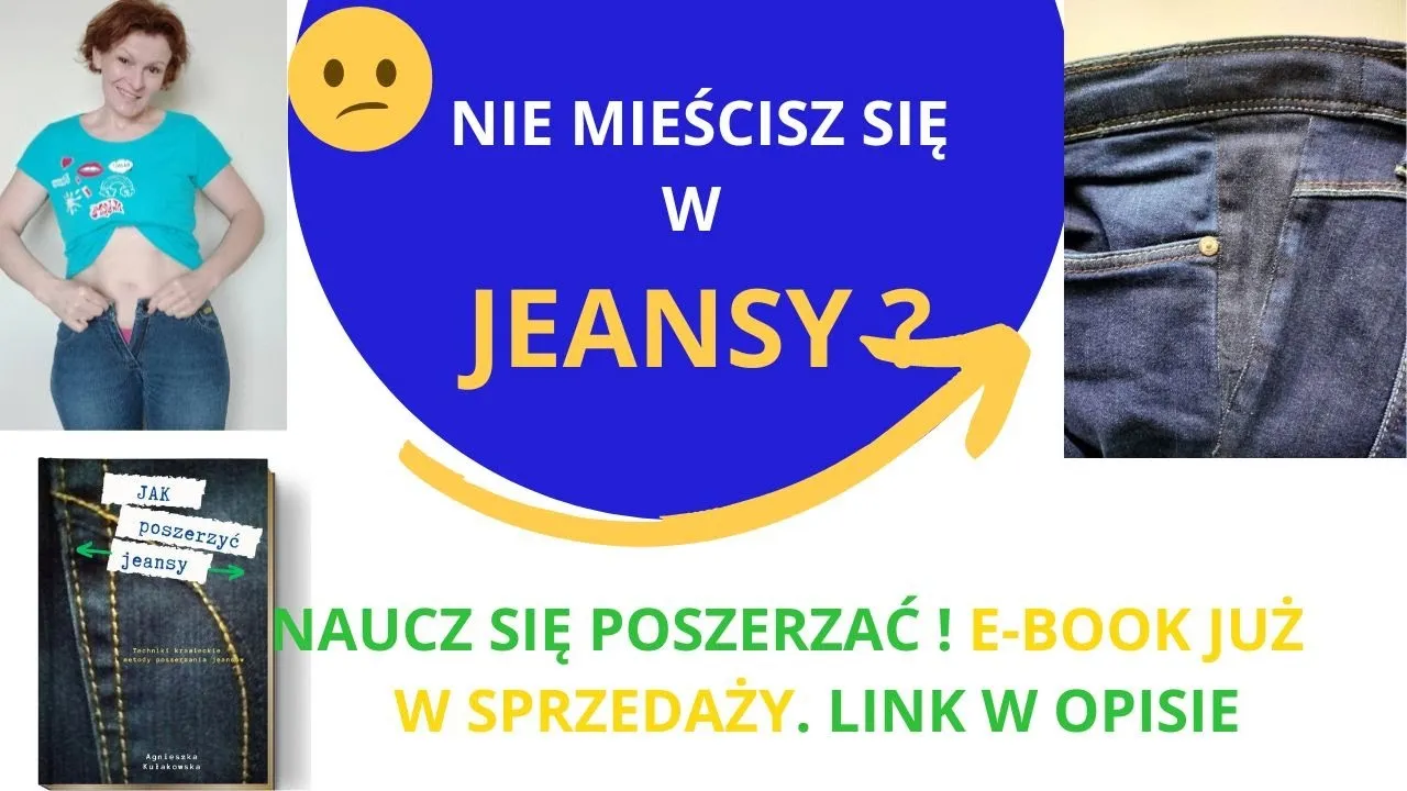 Przykłady wszytych klinów w pasie spodni