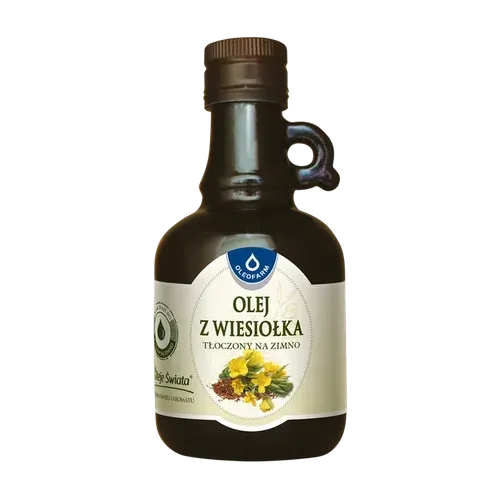 przechowywanie oleju z wiesiołka w lodówce ciemna butelka