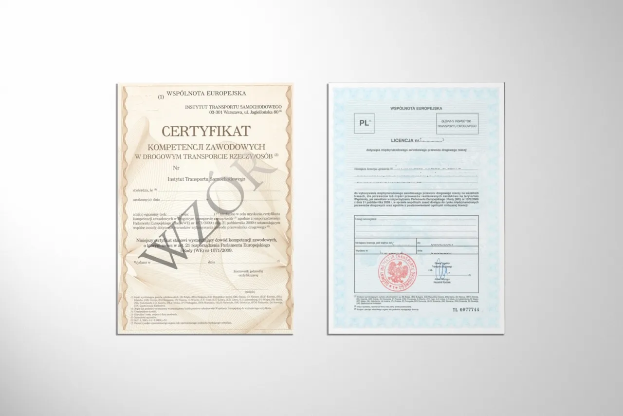 dokumenty licencyjne spedycja