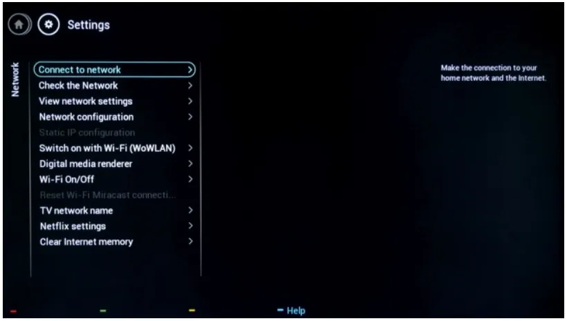 telewizor ustawienia wifi