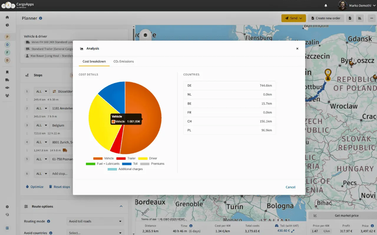 Kalkulator i dokumenty finansowe związane z transportem