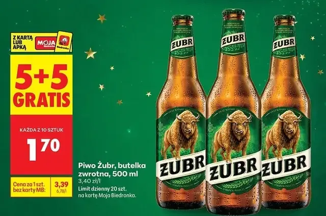 Ceny piwa Żubr Biedronka Lidl Żabka Carrefour Netto