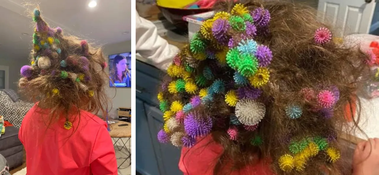 dziecko w nieudany strój rzepy