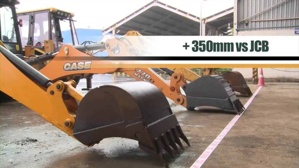 Por&oacute;wnanie modeli koparko-ładowarek Case JCB CAT