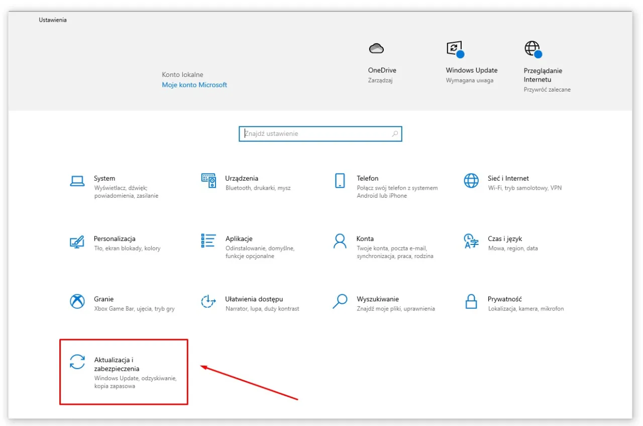 aktualizacja sterowników windows 10