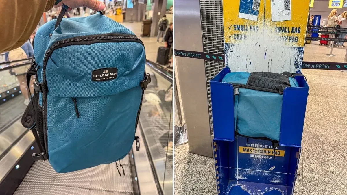 mały plecak pod siedzenie samolotu Wizz Air