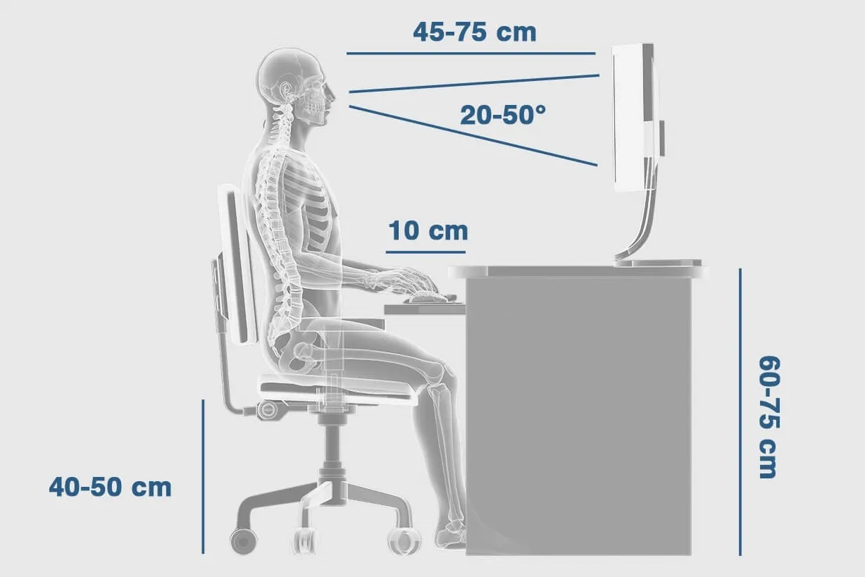 ergonomiczne krzesło biurowe schemat budowy