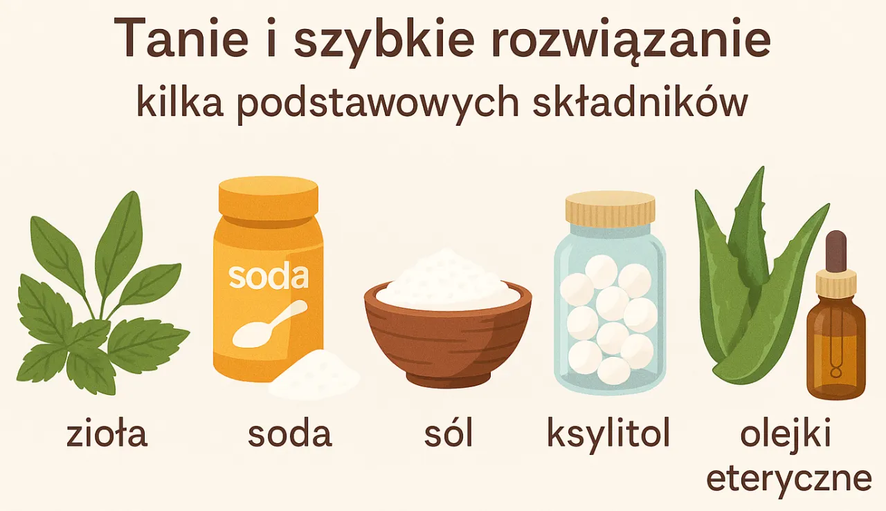naturalne płukanki do ust zioła sól
