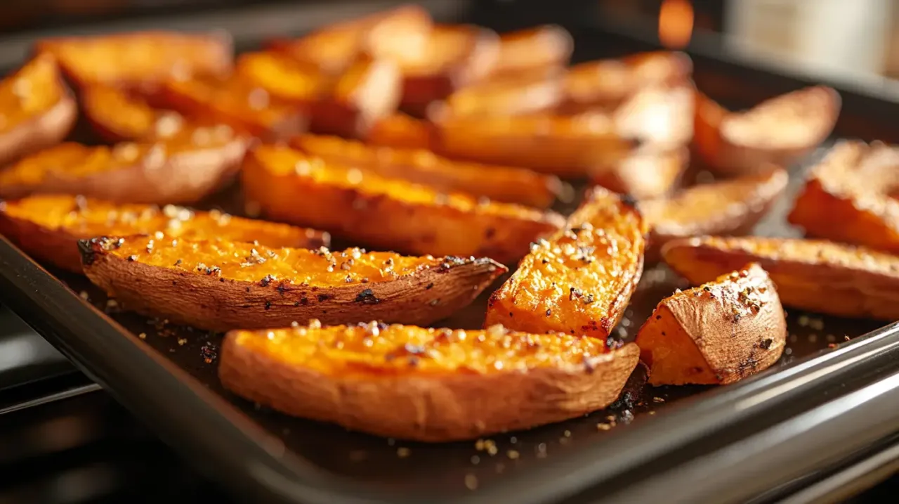 frytki z batatów proste karbowane wedges